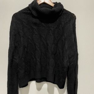 Cropped Turtle neck sweater Bell sleeves